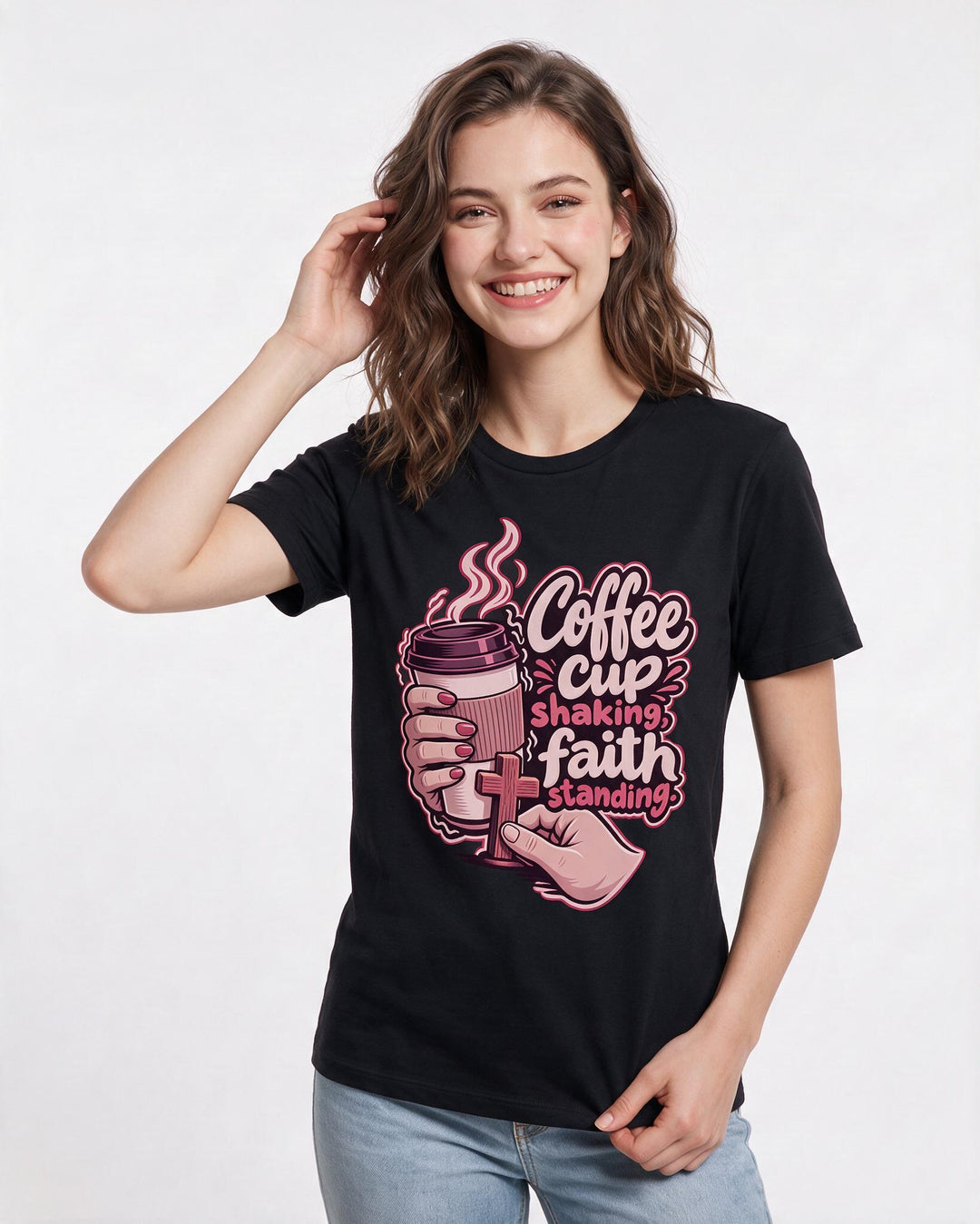 Christian Faith Black T-Shirt for Women – Everyday Expression Graphic Tee product image 1