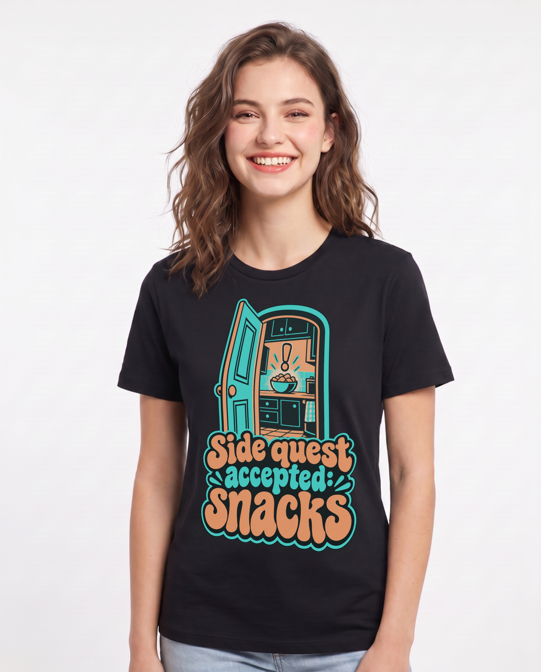 Gaming Black T-Shirt for Women – Game Night Graphic Tee product image 3