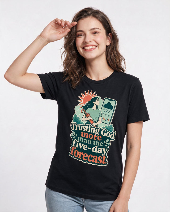 Christian Faith Black T-Shirt for Women – Everyday Expression Graphic Tee product image 1