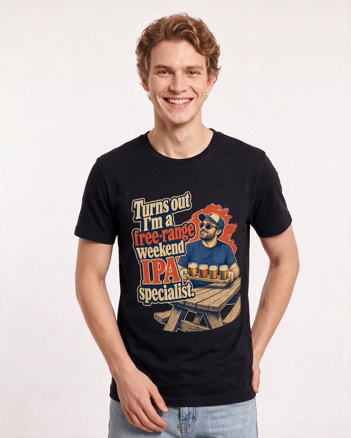Beer Black T-Shirt for Men – Everyday Expression Graphic Tee product image 1