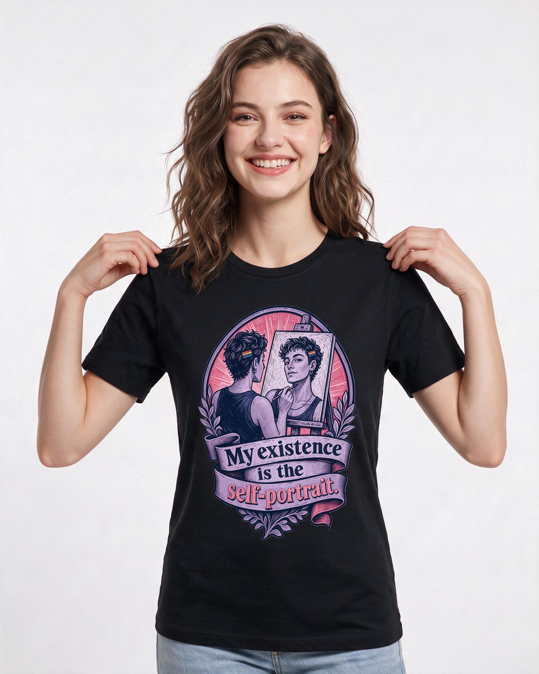Pride Black T-Shirt for Women – Everyday Expression Graphic Tee product image 3