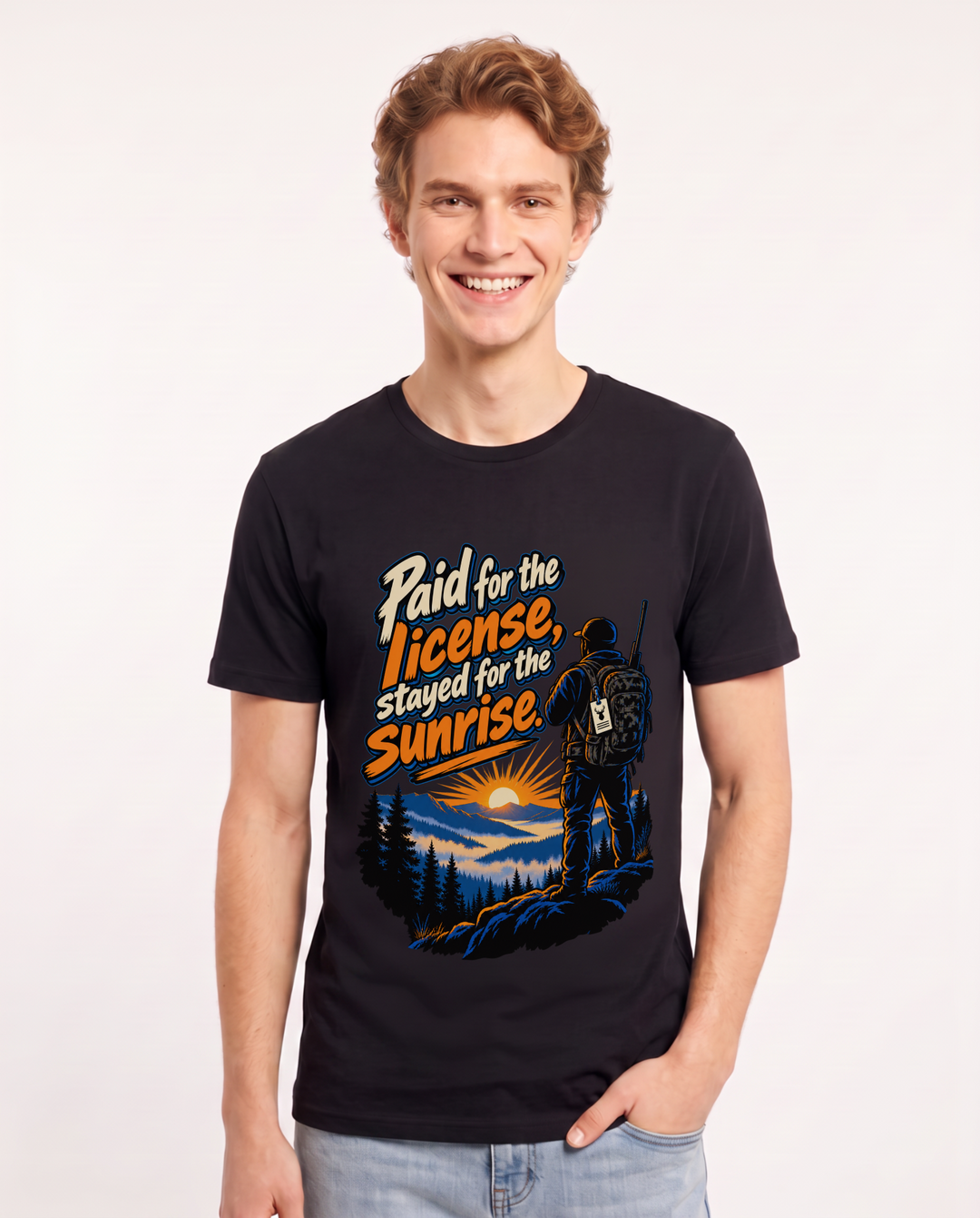 Hunting Black T-Shirt for Men – Everyday Expression Graphic Tee product image 3