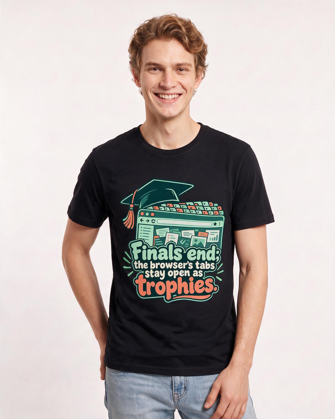 Graduation Black T-Shirt for Men – Everyday Expression Graphic Tee product image 1