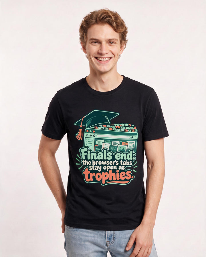 Graduation Black T-Shirt for Men – Everyday Expression Graphic Tee product image 1