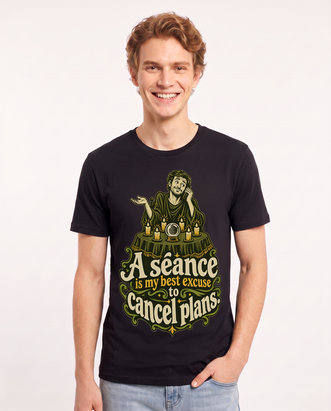 Halloween Black T-Shirt for Men – Halloween Theme Graphic Tee product image 3