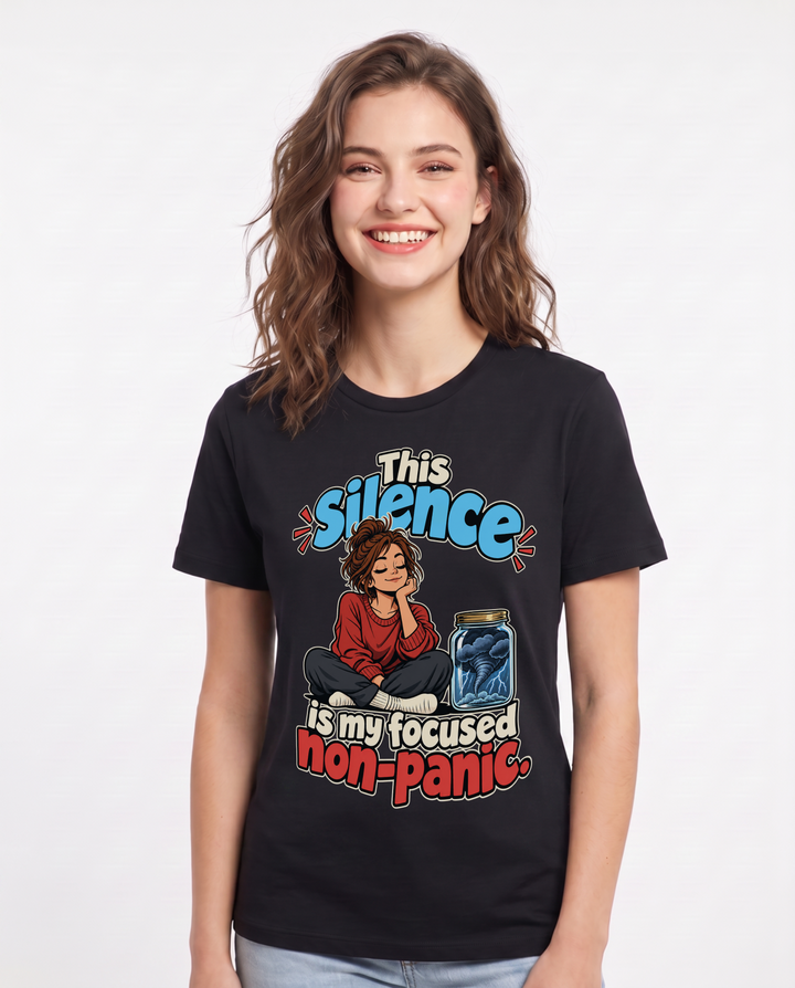 Meme Black T-Shirt for Women – Everyday Expression Graphic Tee product image 3