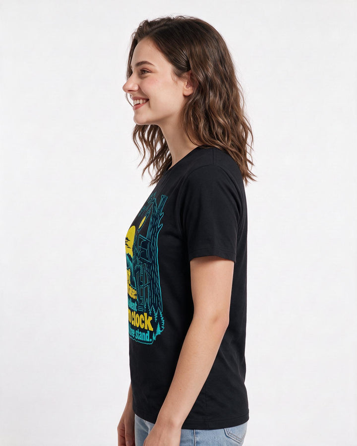 Hunting Black T-Shirt for Women – Everyday Expression Graphic Tee product image 2