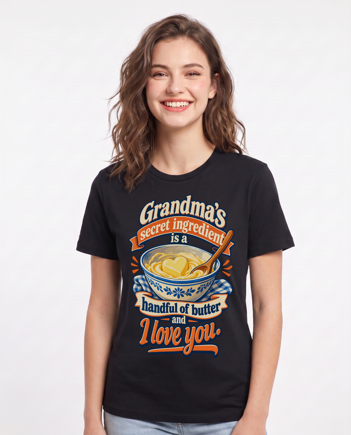 Grandparent Black T-Shirt for Women – Everyday Expression Graphic Tee product image 3