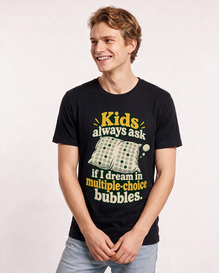 Teacher Black T-Shirt for Men – Everyday Expression Graphic Tee product image 1