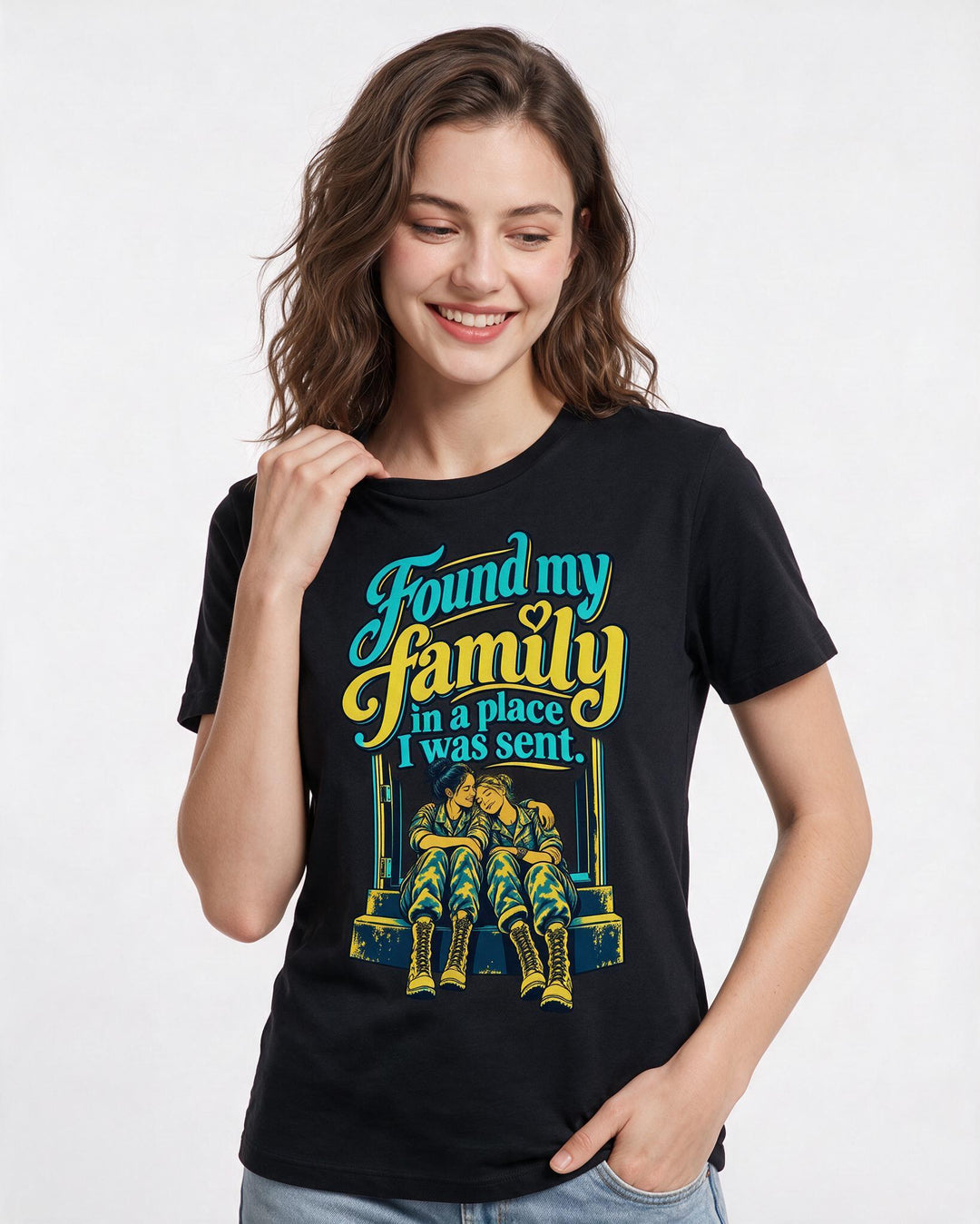 Veteran Black T-Shirt for Women – Everyday Expression Graphic Tee product image 1
