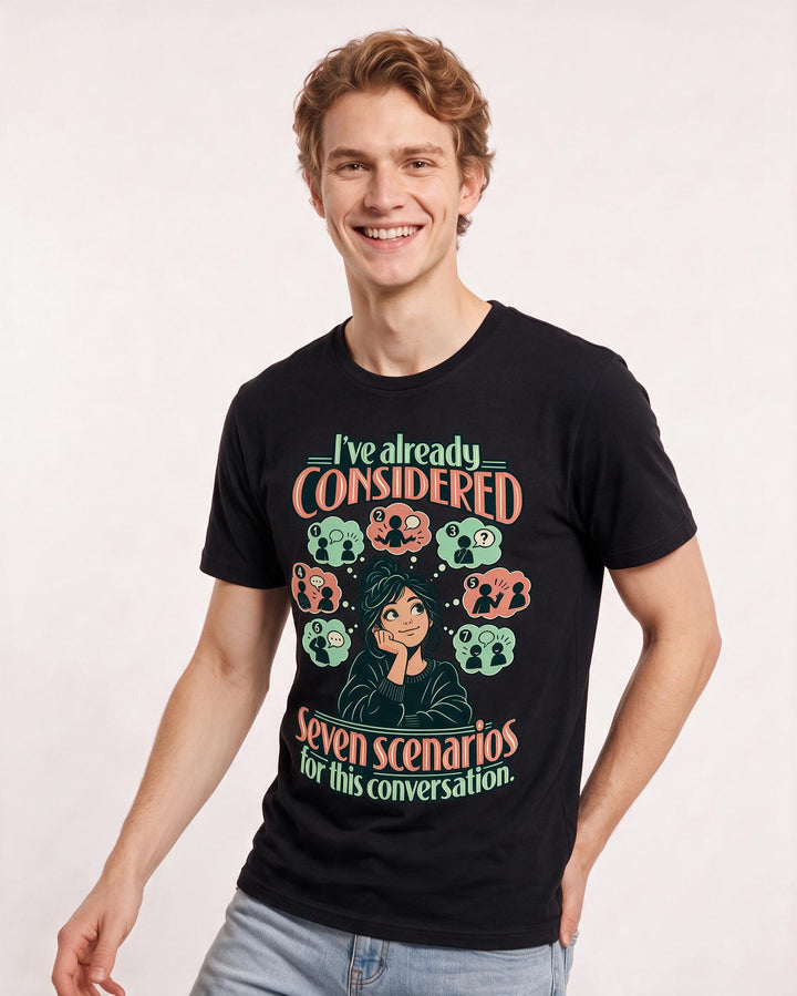 Neurodiversity Black T-Shirt for Men – Everyday Expression Graphic Tee product image 1