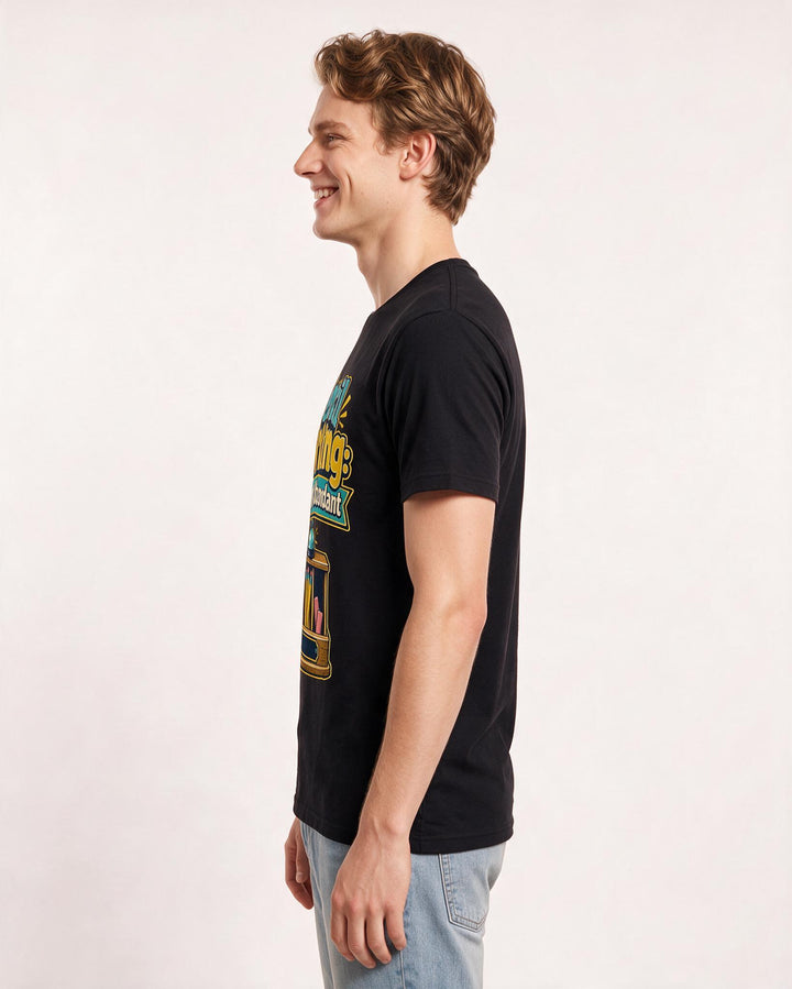 Funny Teacher Men's Black T-Shirt – Pencil Parking: Valet Attendant product image 2