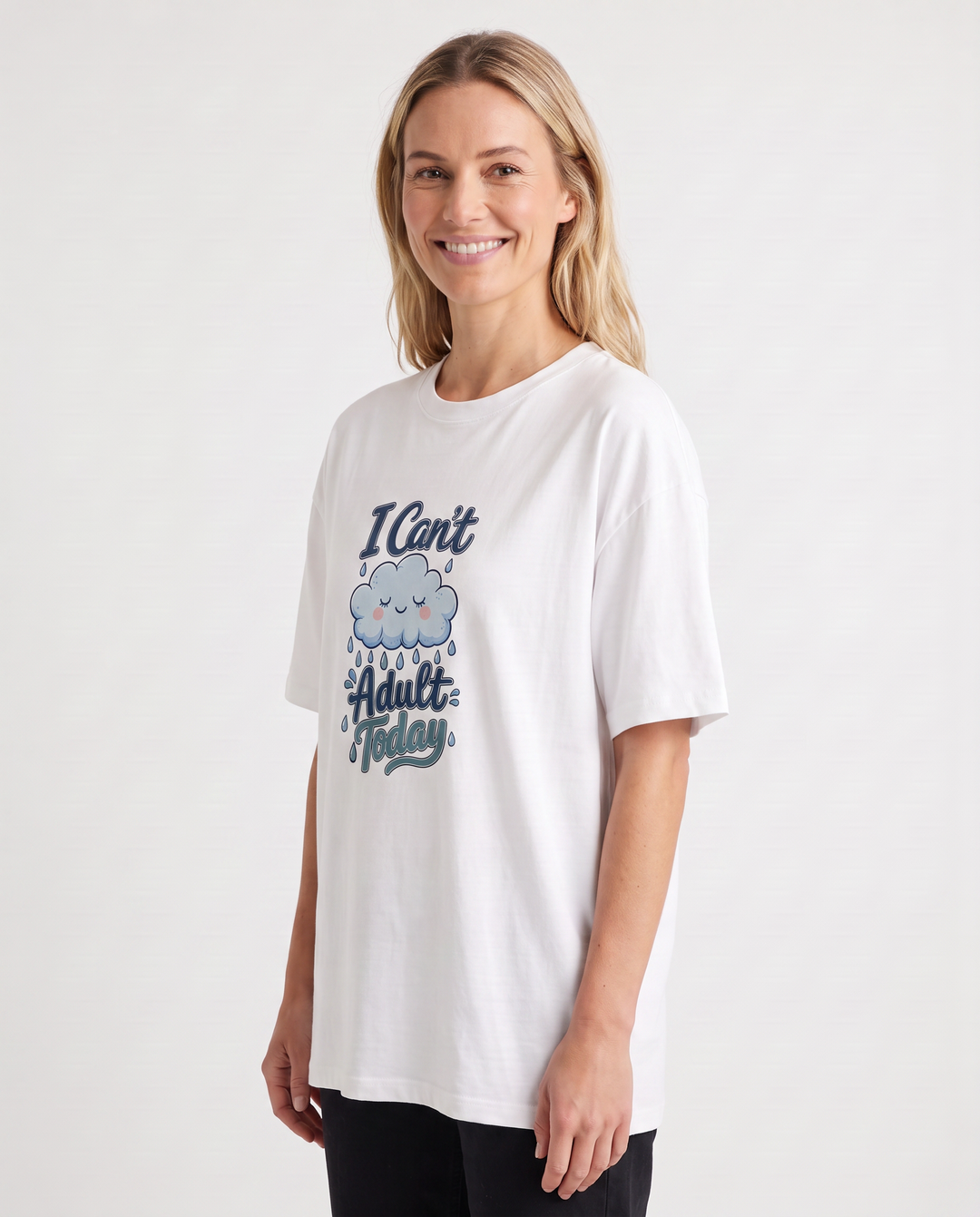 I Can't Adult Today White T-Shirt mockup 2