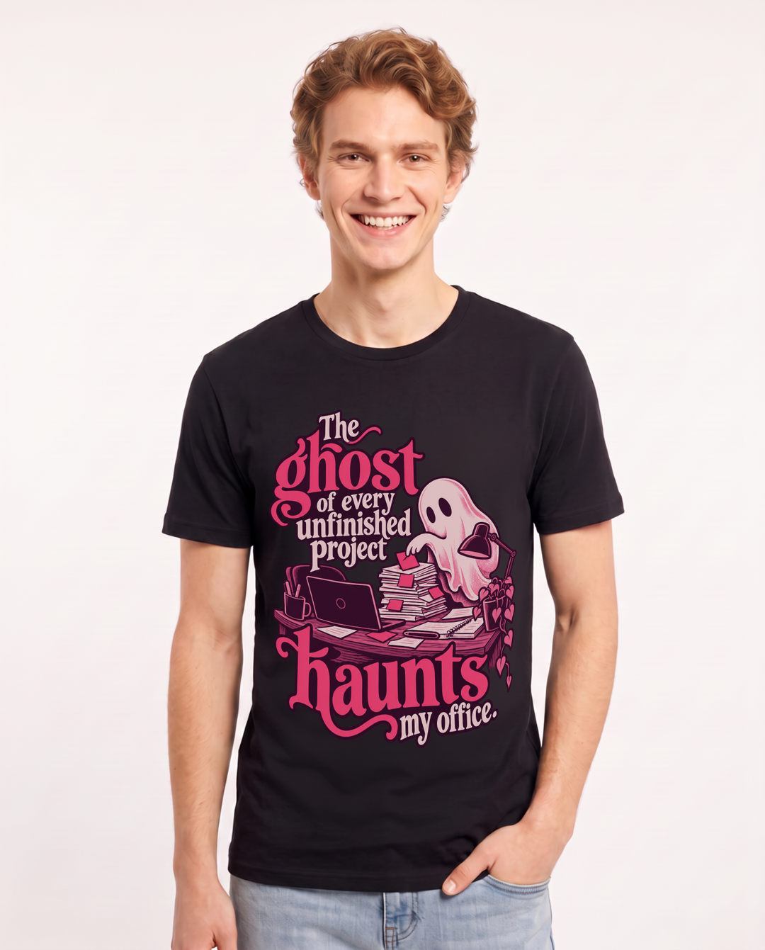 Halloween Black T-Shirt for Men – Halloween Theme Graphic Tee product image 3