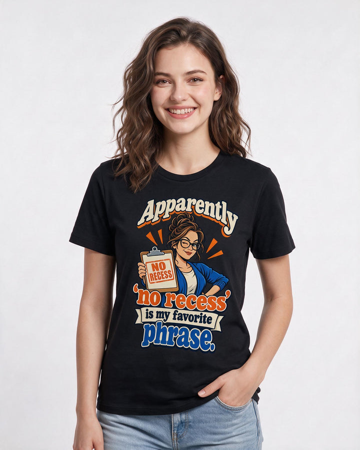 Teacher Black T-Shirt for Women – Everyday Expression Graphic Tee product image 1