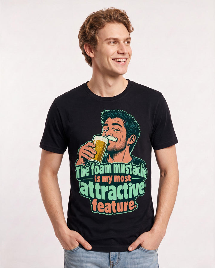 Beer Black T-Shirt for Men – Everyday Expression Graphic Tee product image 1