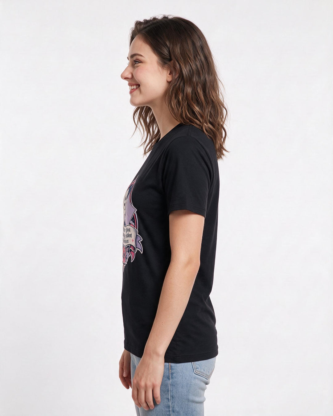 Halloween Black T-Shirt for Women – Halloween Theme Graphic Tee product image 2