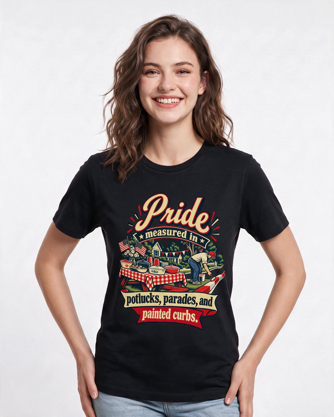 Patriotic Black T-Shirt for Women – Everyday Expression Graphic Tee product image 1