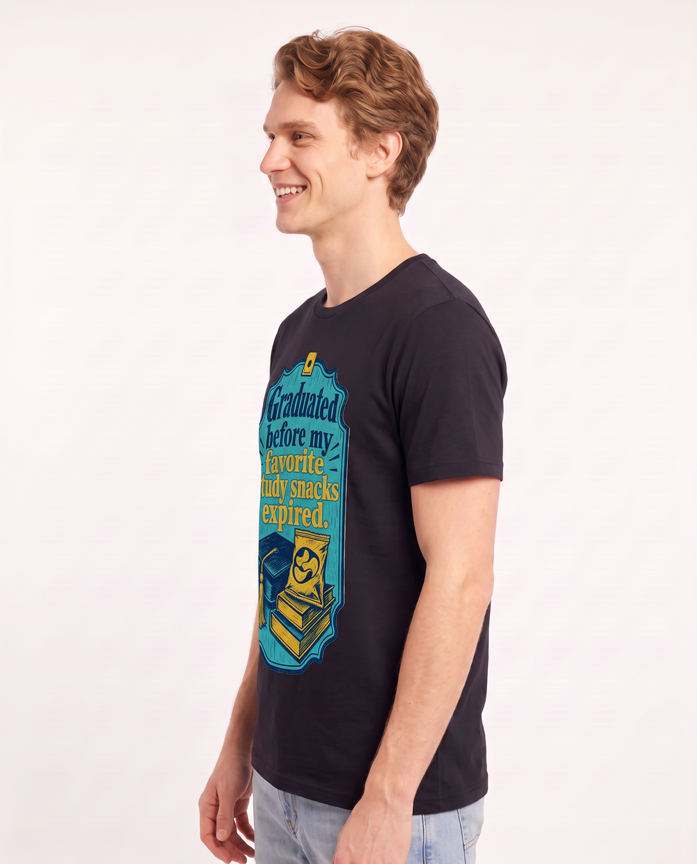 Graduation Gift Men's Black T-Shirt - Graduated before my favorite product image 2