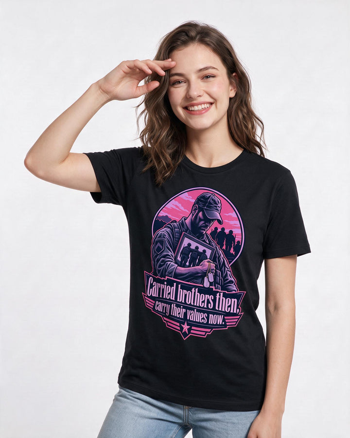 Veteran Black T-Shirt for Women – Everyday Expression Graphic Tee product image 1