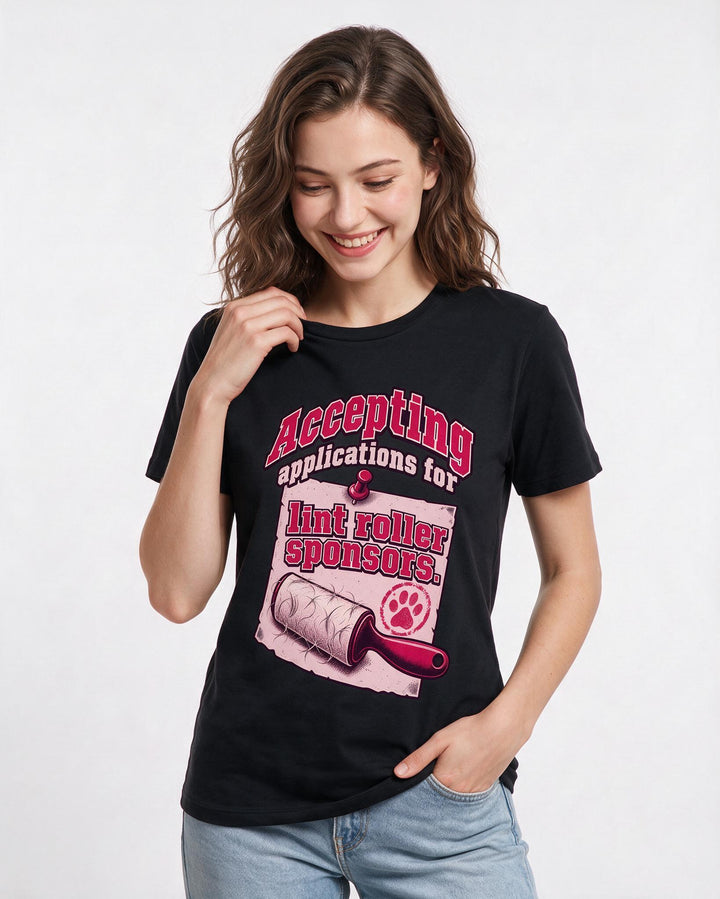 Cat Lover Black T-Shirt for Women – Everyday Expression Graphic Tee product image 1