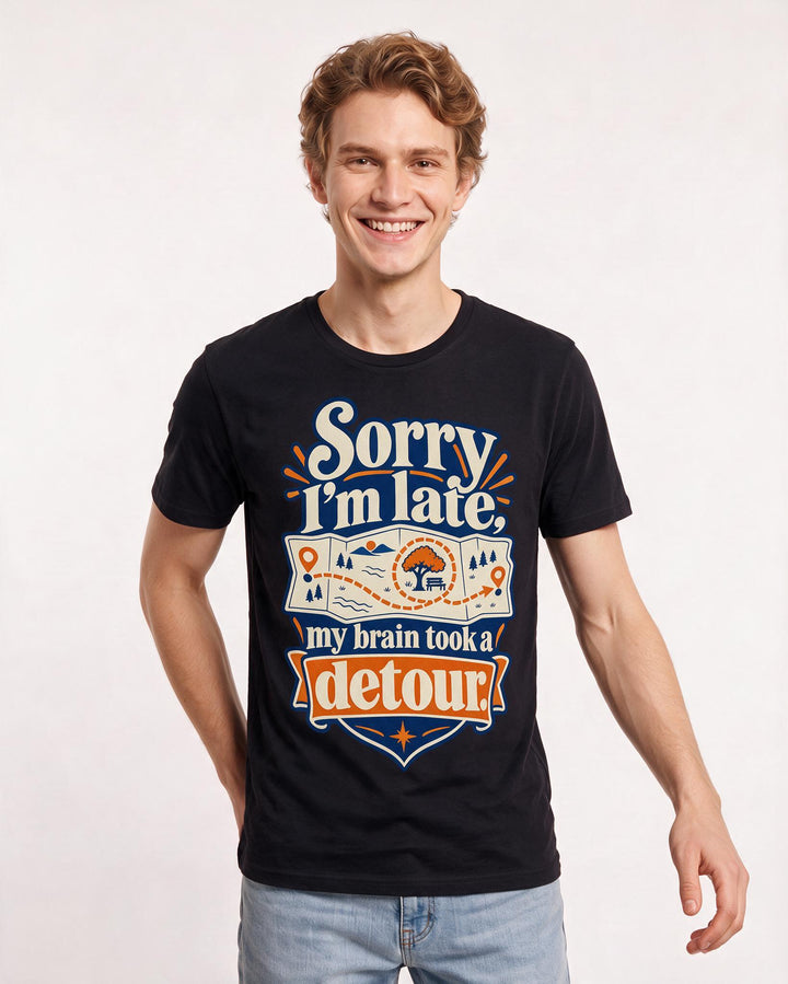 Neurodiversity Black T-Shirt for Men – Everyday Expression Graphic Tee product image 1