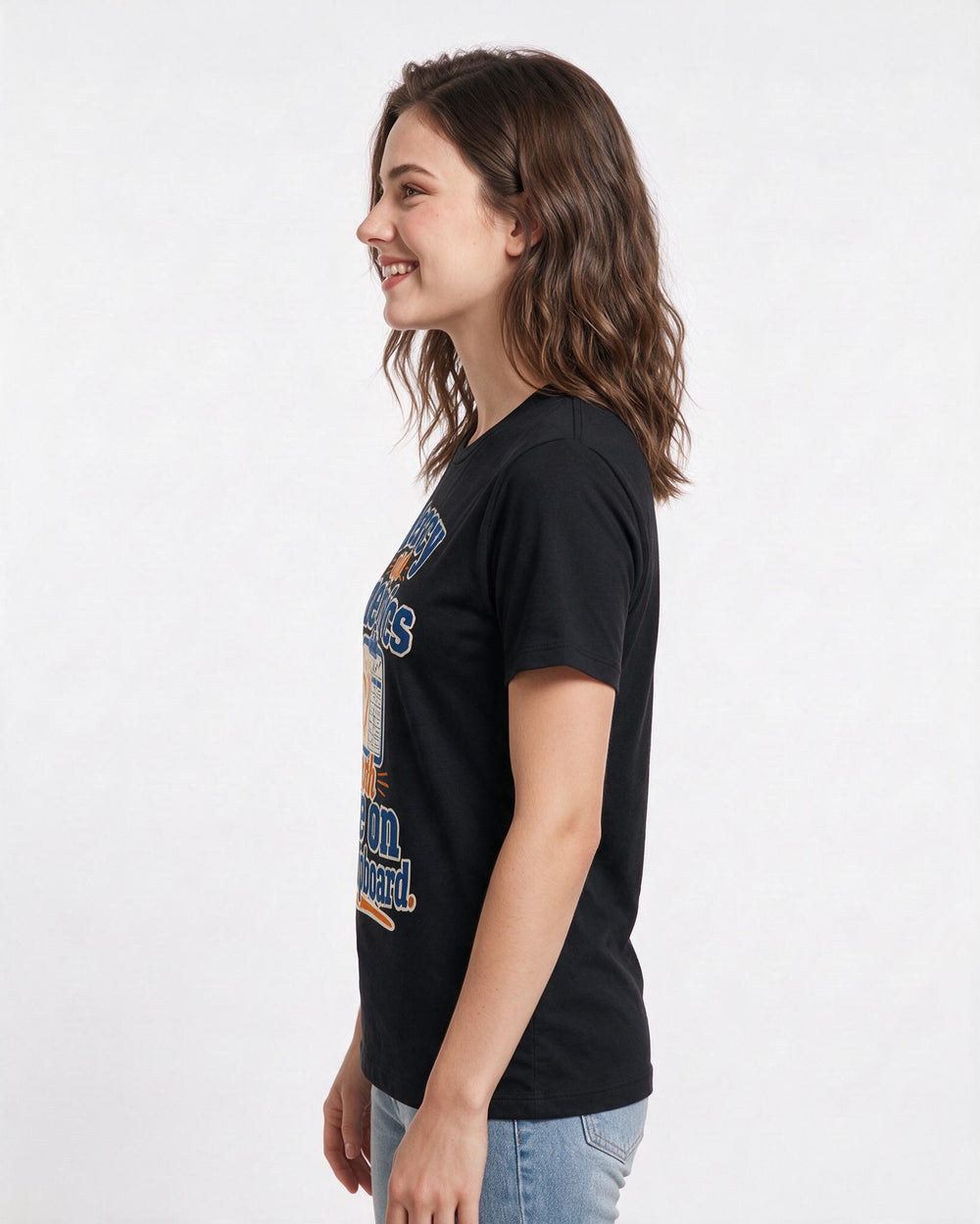 Nurse Women's Black T-Shirt – Mercy and metrics both live on my clipboard. product image 2