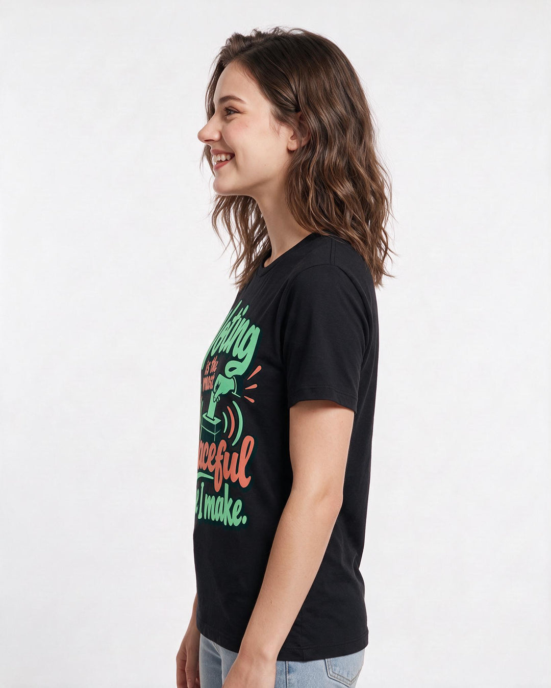 Political Statement Black T-Shirt for Women – Everyday Expression Graphic Tee product image 2