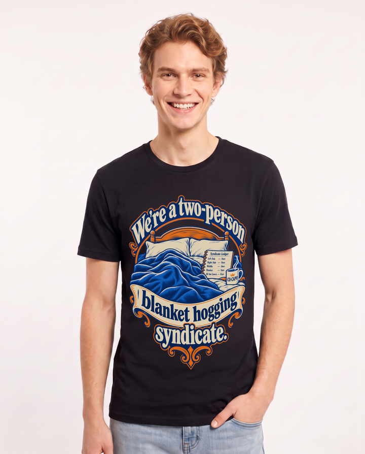 Couples Black T-Shirt for Men – Everyday Expression Graphic Tee product image 3