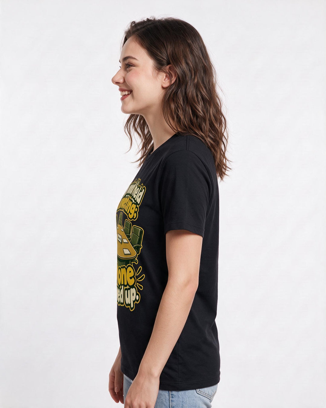Meme Black T-Shirt for Women – Everyday Expression Graphic Tee product image 2
