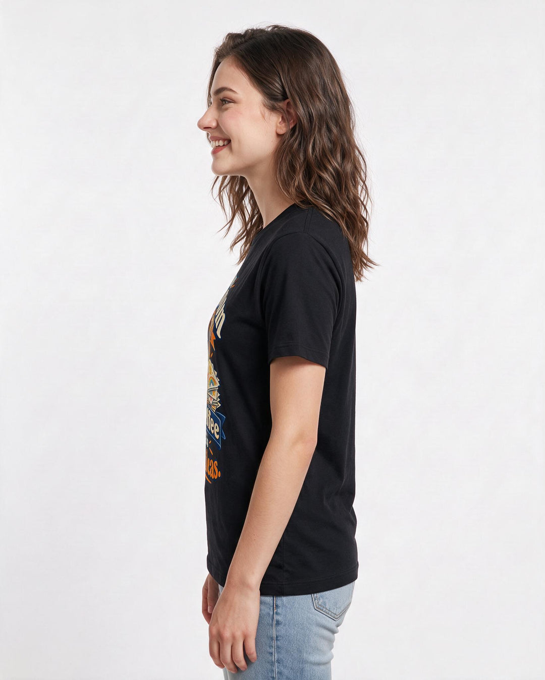 Teacher Black T-Shirt for Women – Everyday Expression Graphic Tee product image 2