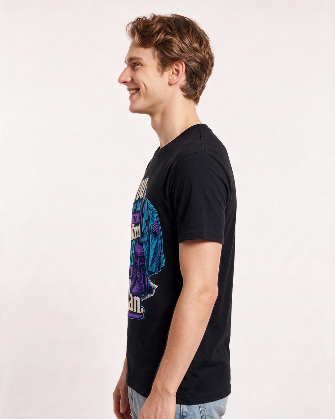 Veteran Men's Black T-Shirt – You can take the uniform off the man. product image 2