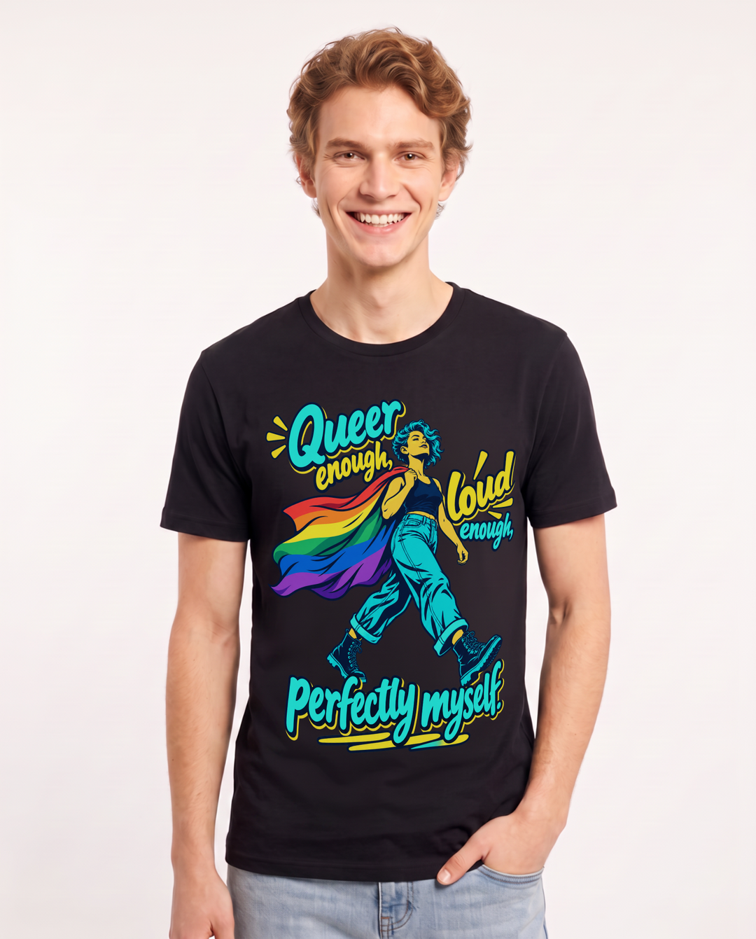 Pride Black T-Shirt for Men – Everyday Expression Graphic Tee product image 3