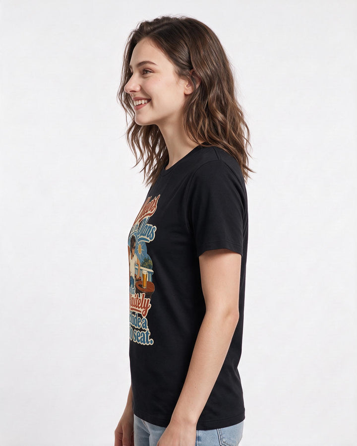 Beer Black T-Shirt for Women – Everyday Expression Graphic Tee product image 2