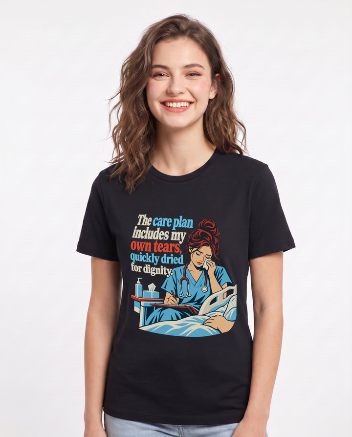 Nurse Black T-Shirt for Women – Nursing Life Graphic Tee product image 3