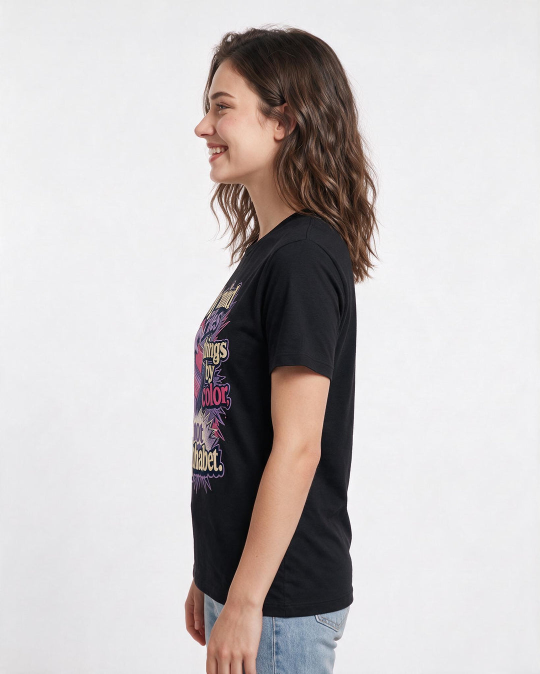 Neurodiversity Black T-Shirt for Women – Everyday Expression Graphic Tee product image 2