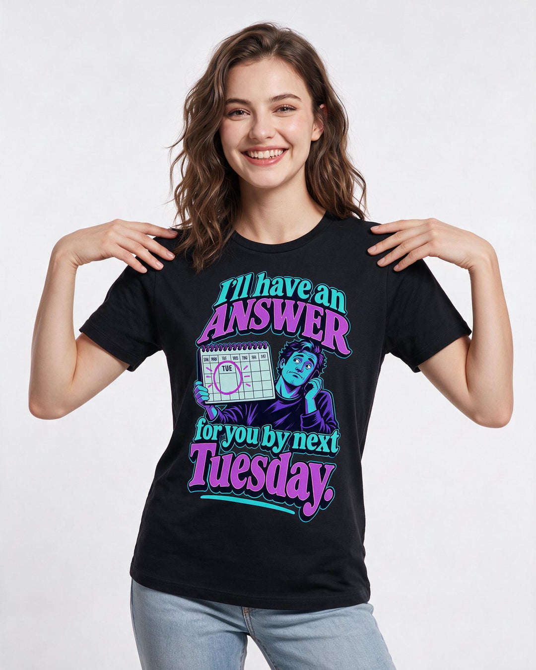 Meme Black T-Shirt for Women – Everyday Expression Graphic Tee product image 1