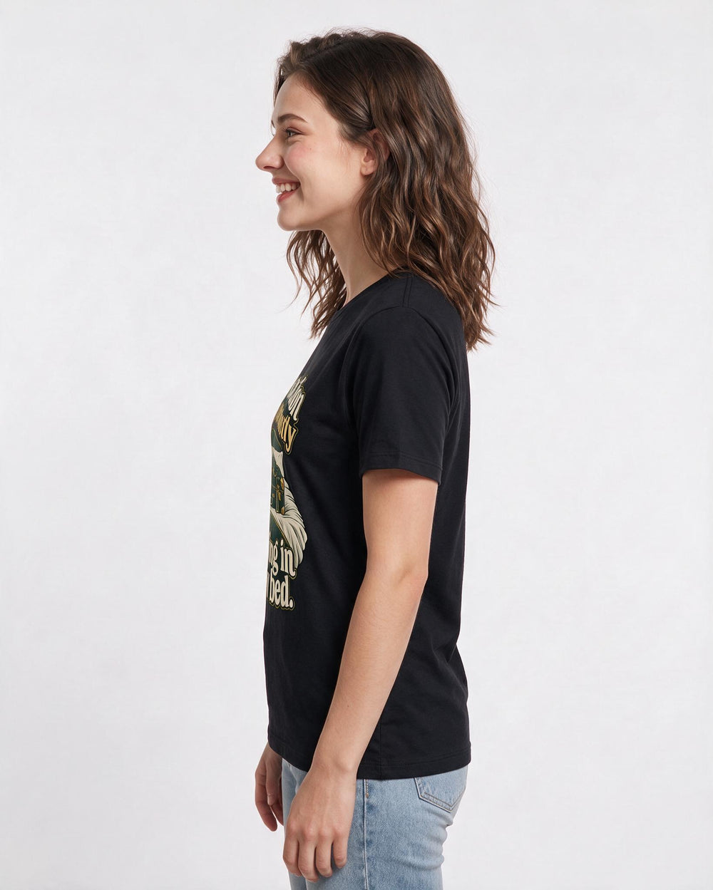 Meme Black T-Shirt for Women – Everyday Expression Graphic Tee product image 2