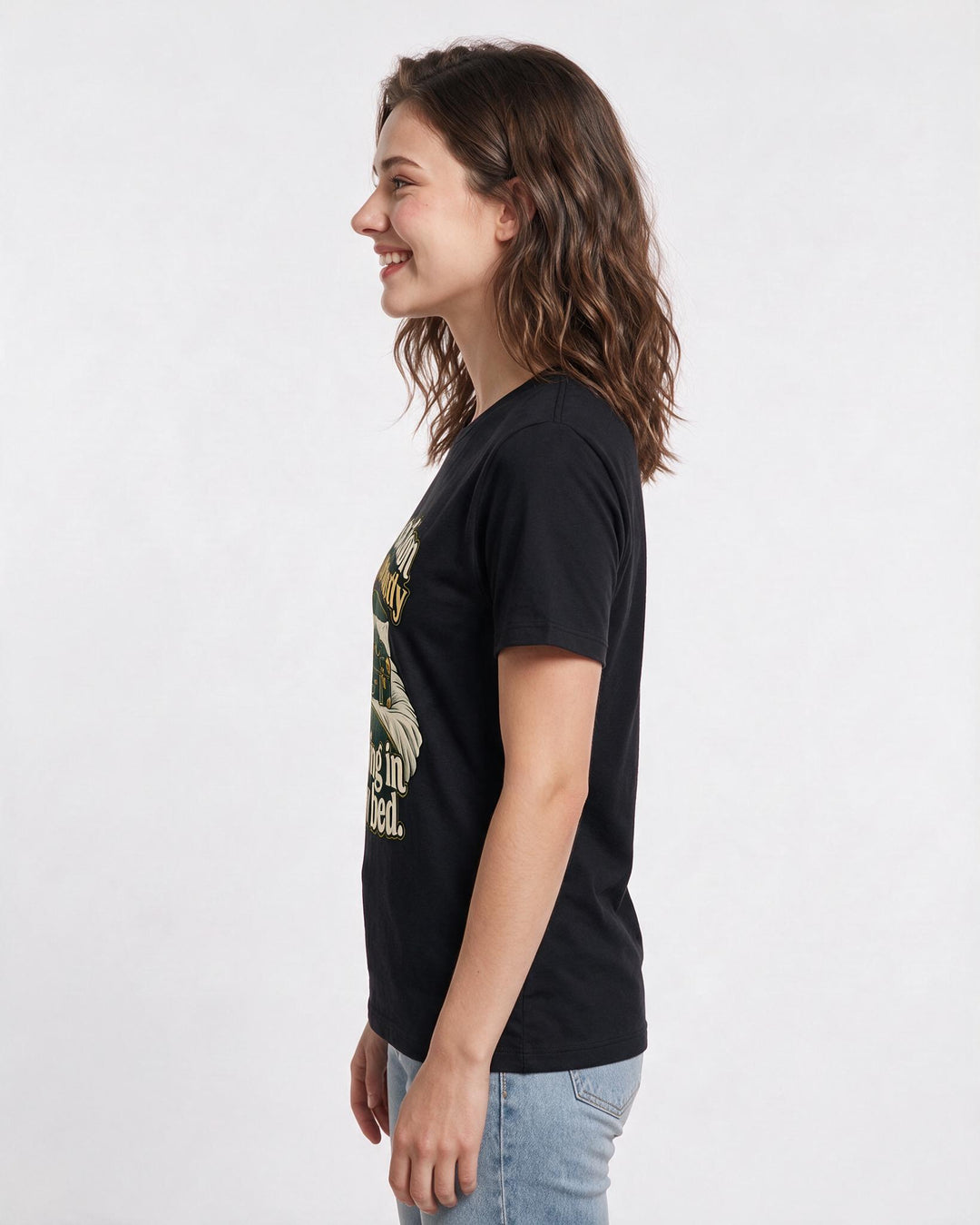 Meme Black T-Shirt for Women – Everyday Expression Graphic Tee product image 2