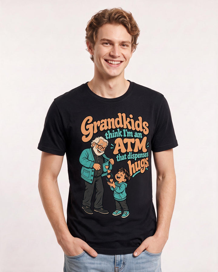 Grandparent Black T-Shirt for Men – Everyday Expression Graphic Tee product image 1