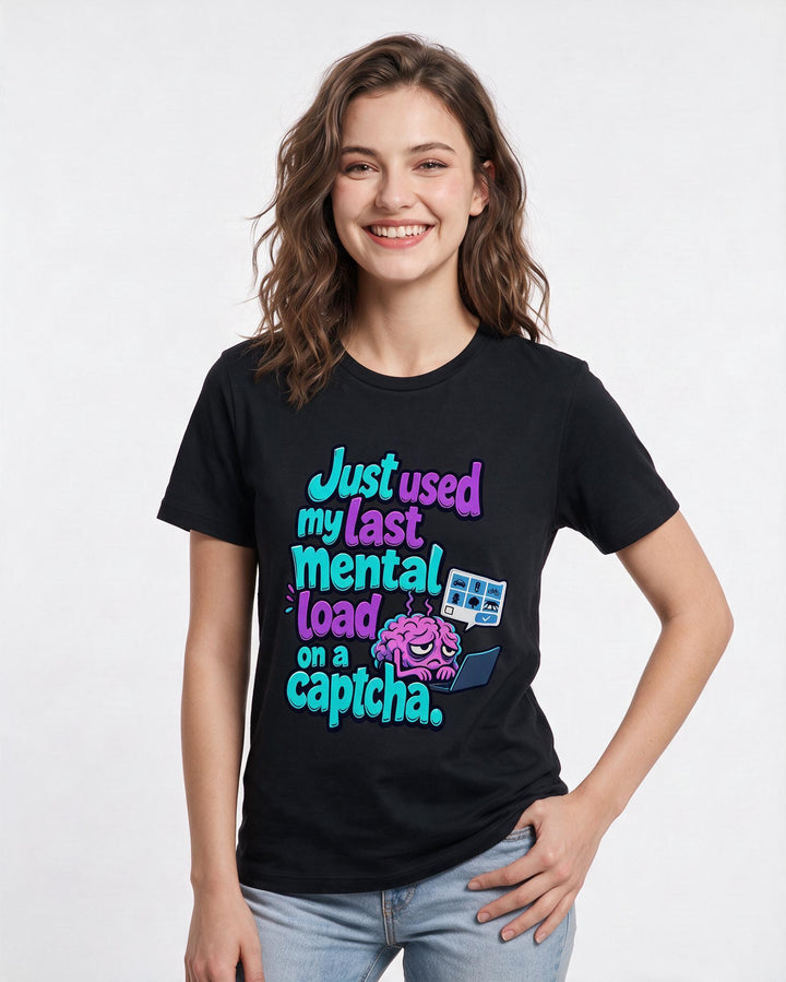Meme Black T-Shirt for Women – Everyday Expression Graphic Tee product image 1