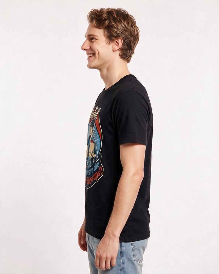 Political Statement Black T-Shirt for Men – Everyday Expression Graphic Tee product image 2
