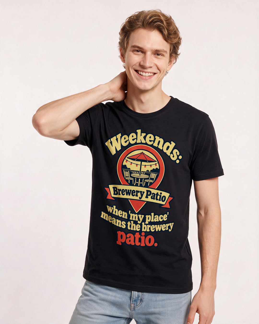 Beer Black T-Shirt for Men – Everyday Expression Graphic Tee product image 1