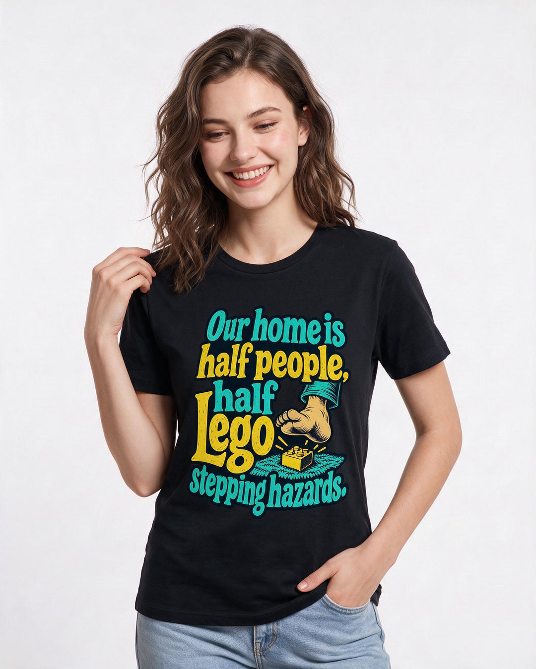 Grandparent Black T-Shirt for Women – Everyday Expression Graphic Tee product image 1