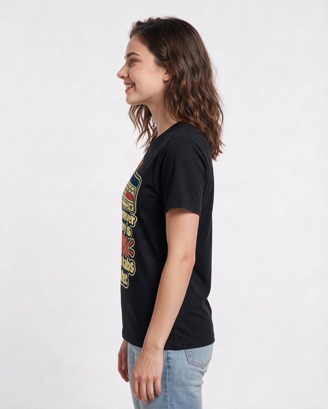 Meme Black T-Shirt for Women – Everyday Expression Graphic Tee product image 2