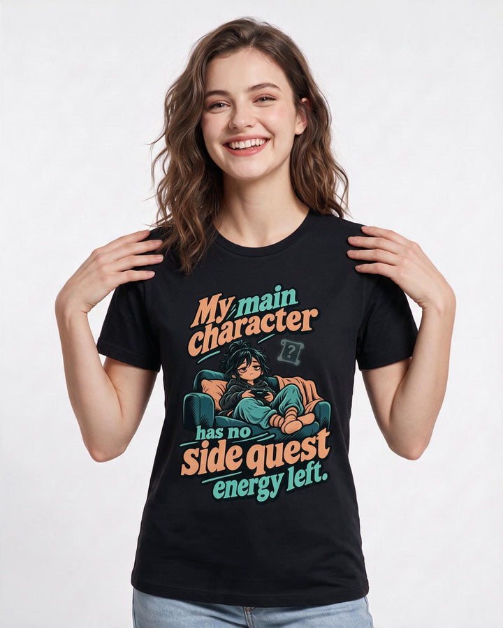 Gaming Black T-Shirt for Women – Game Night Graphic Tee product image 1