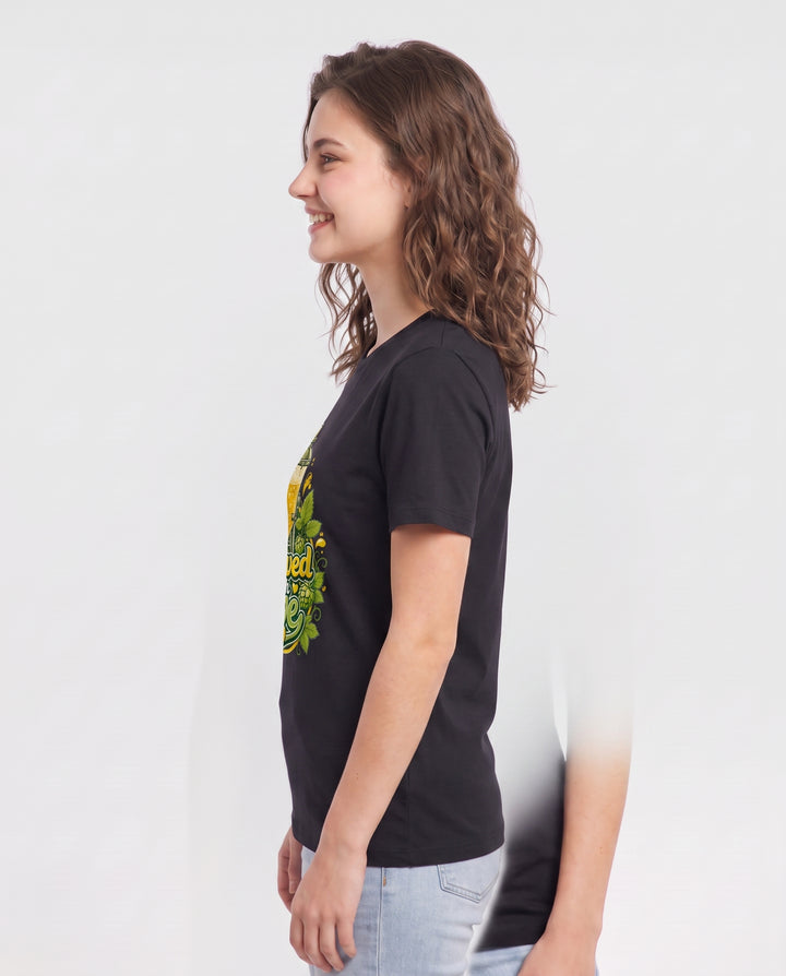 Brewed with Love Women's Black T-Shirt product image 3