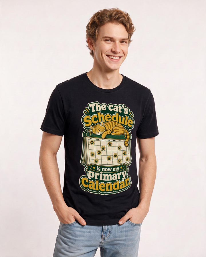 Cat Lover Black T-Shirt for Men – Everyday Expression Graphic Tee product image 1