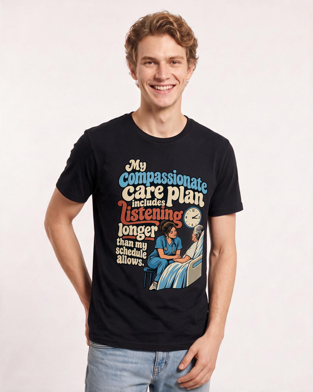 Nurse Black T-Shirt for Men – Nursing Life Graphic Tee product image 1