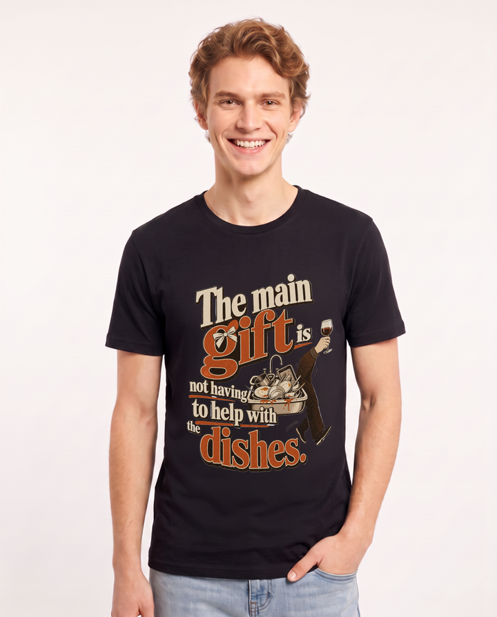 Christmas Black T-Shirt for Men – Holiday Theme Graphic Tee product image 3